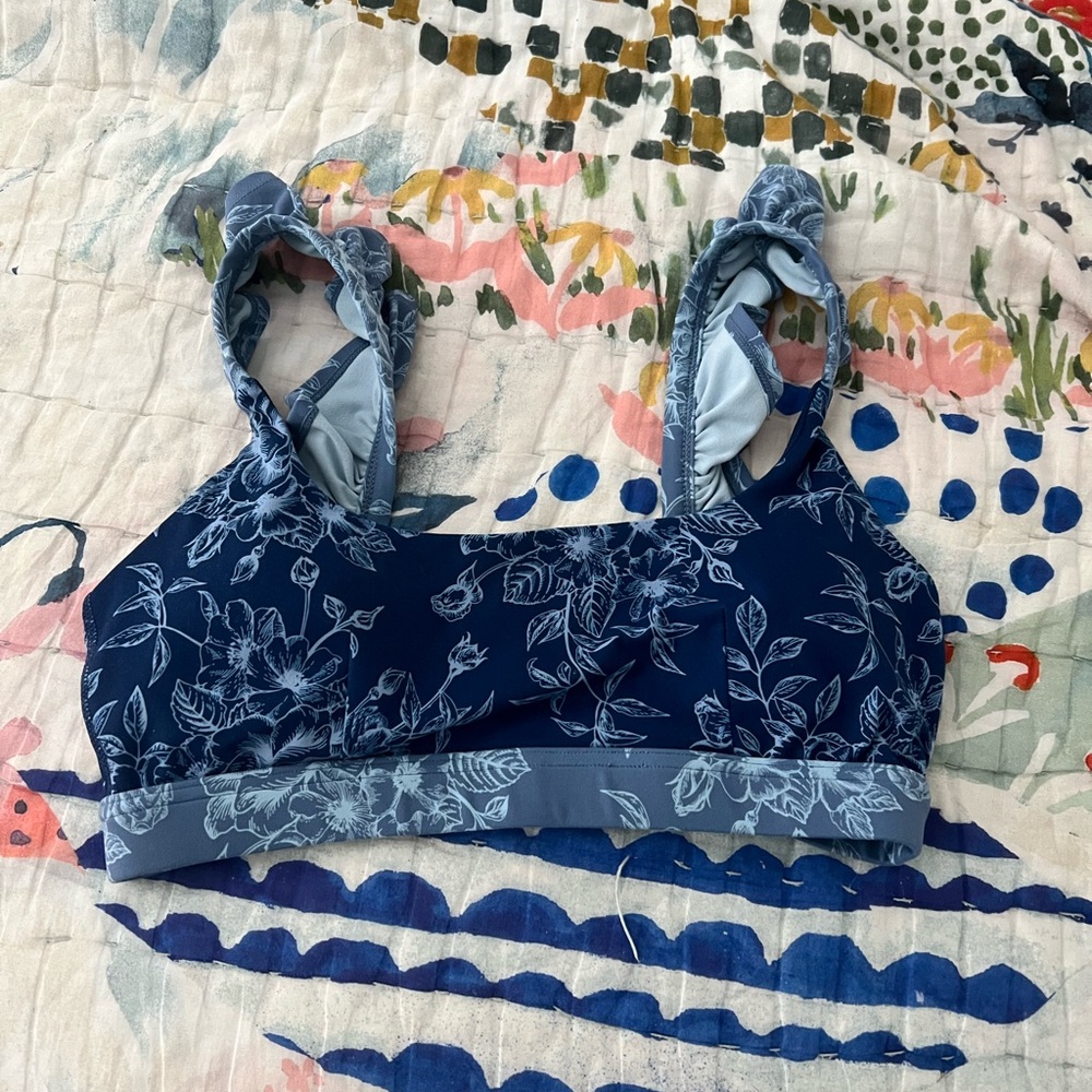 Popflex Romance Ruffle Bra - Navy Rose